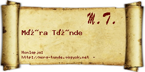 Móra Tünde névjegykártya