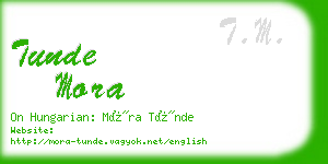 tunde mora business card